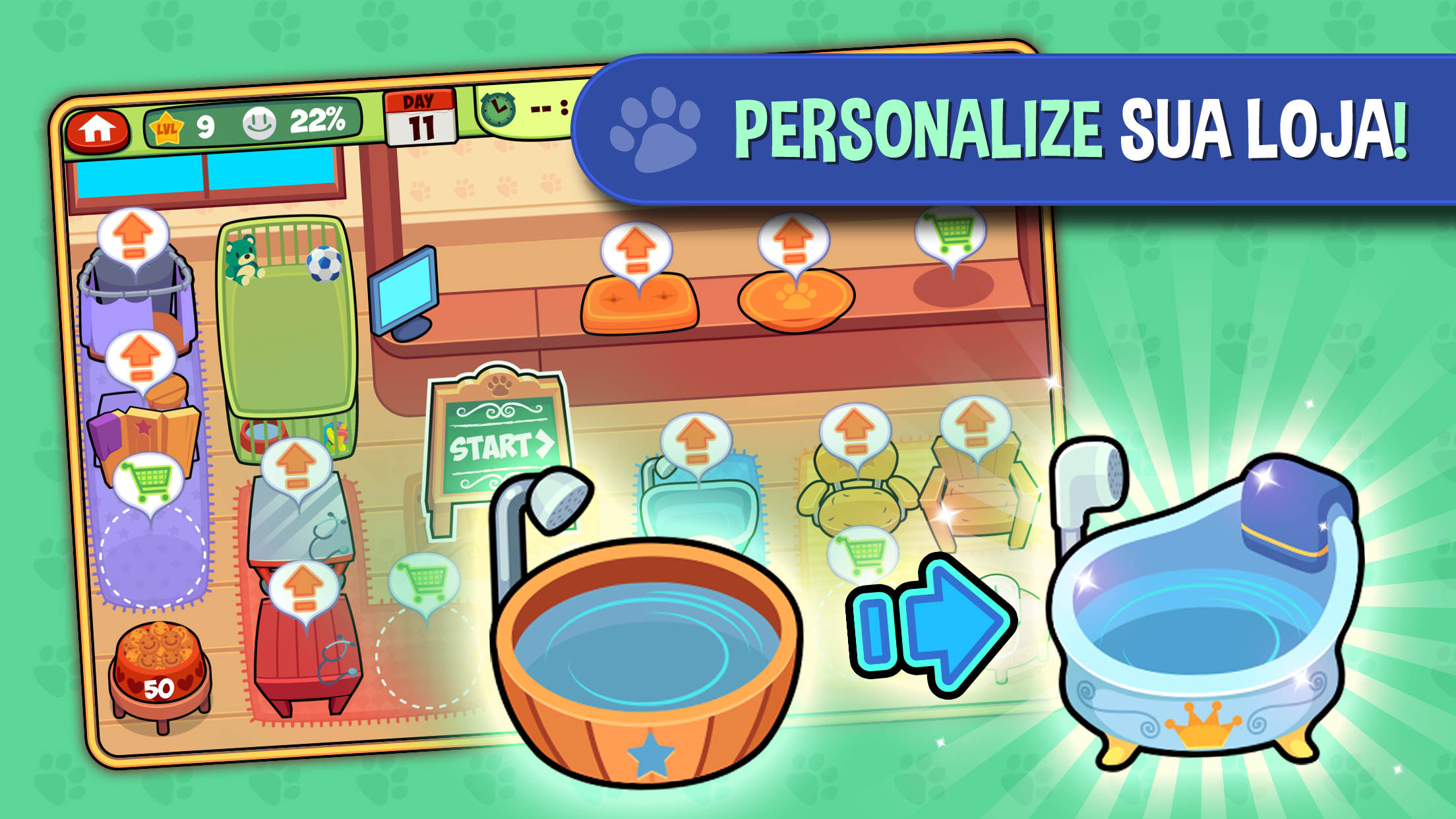 Captura de Tela do Jogo My Virtual Pet Shop: Animais