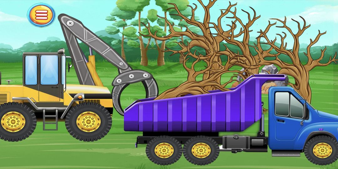 工程車輛和卡車 - 兒童遊戲遊戲截圖
