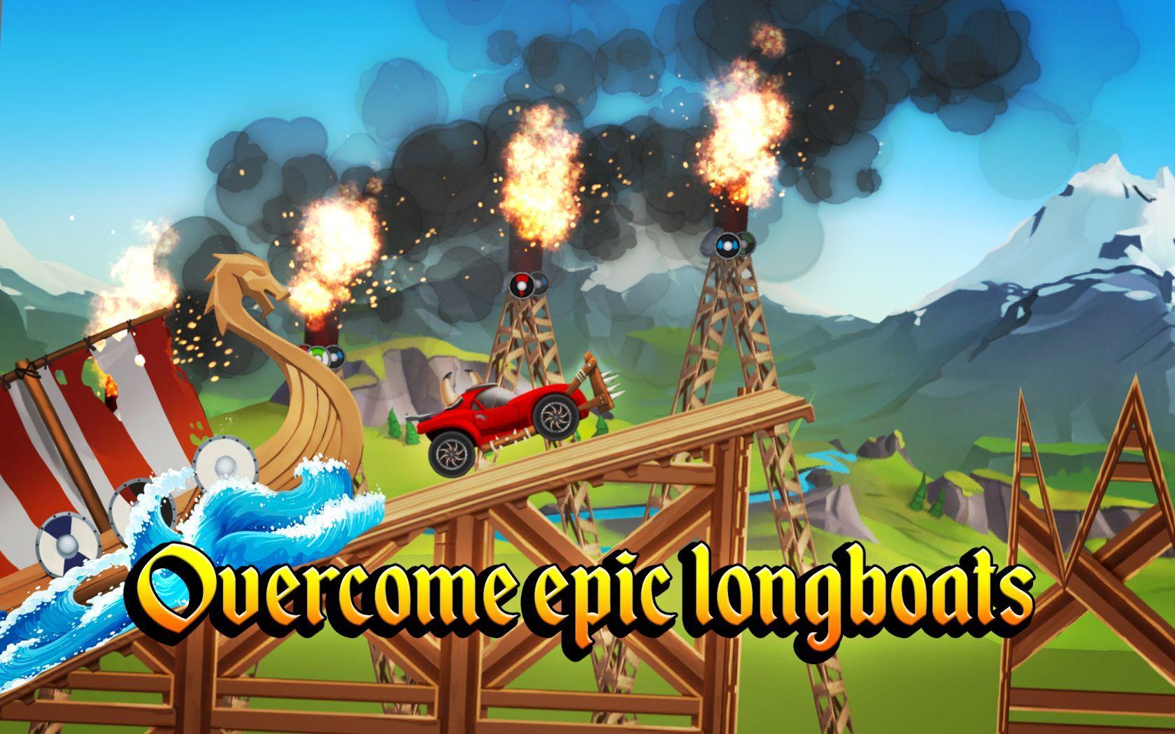 Captura de Tela do Jogo Viking Legends: Funny Car Race Game