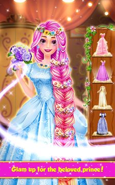 Captura de Tela do Jogo Long Hair Princess Hair Salon