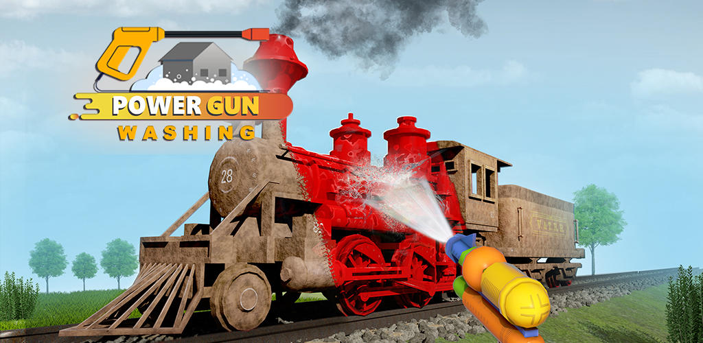 Banner of Power Gun - Washing Simulator 