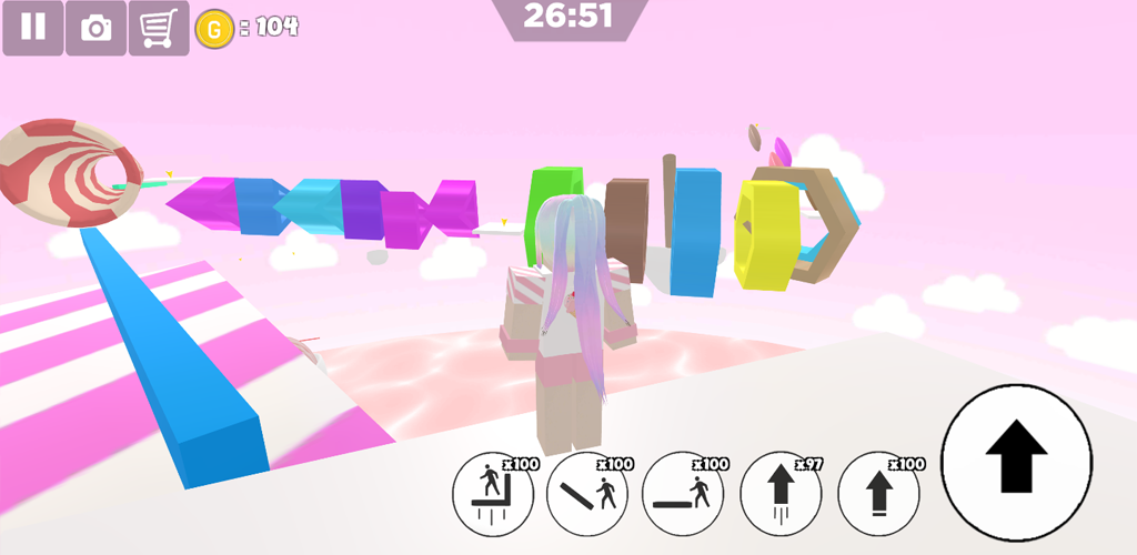 Ice cream swirl parkour girl ภาพหน้าจอเกม