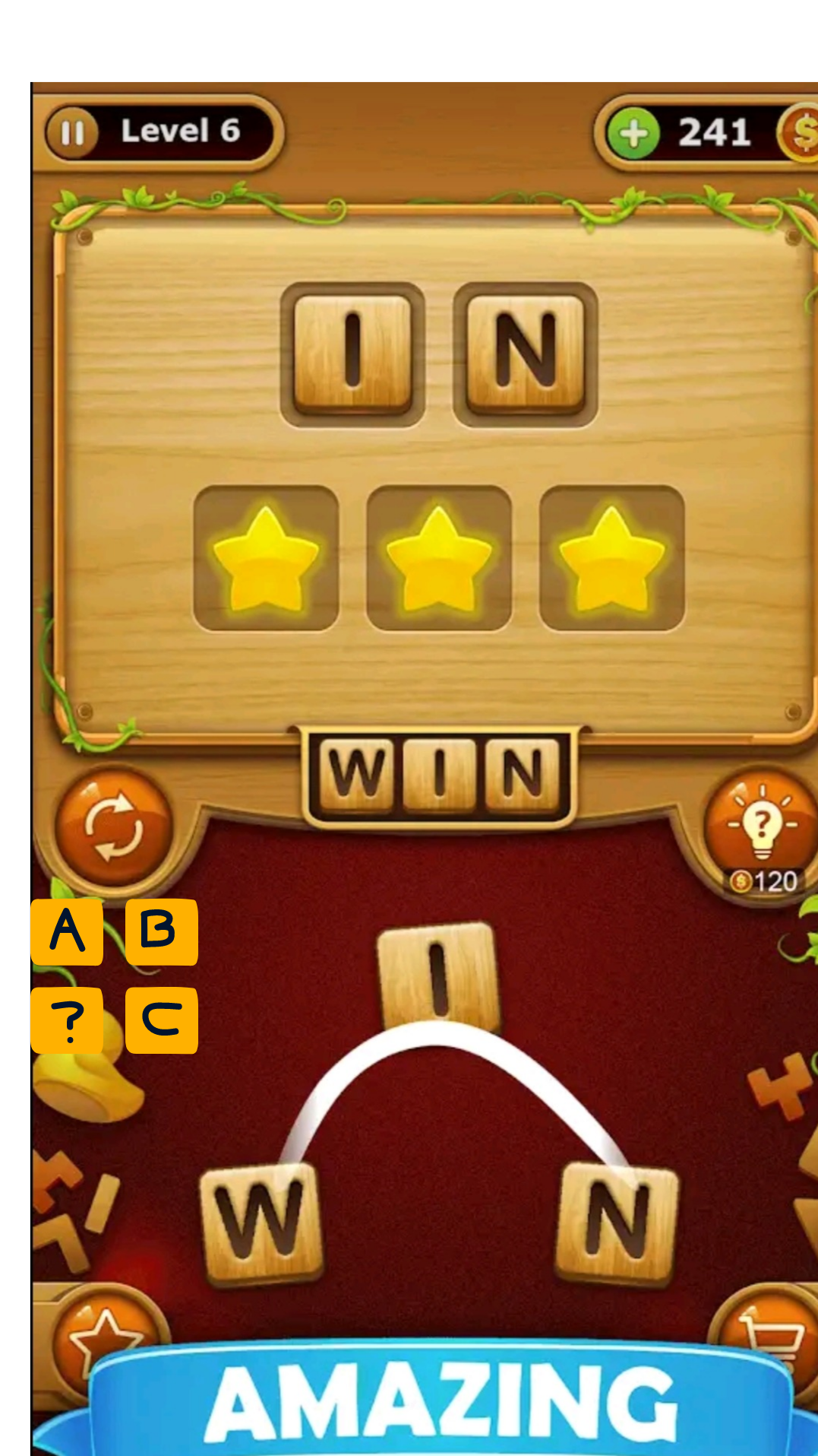 word brain -wordgames puzzle Game Screenshot