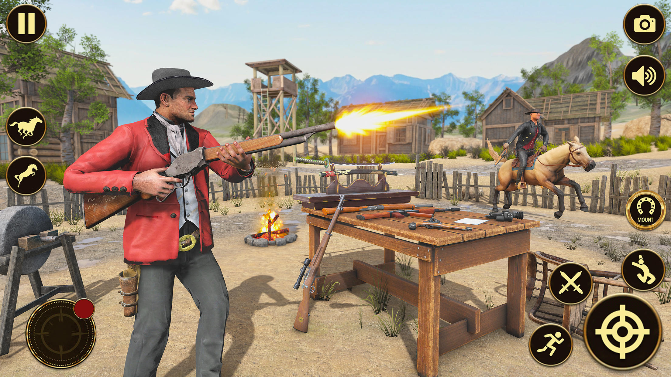 牛仔遊戲 : 牛仔槍戰遊戲截圖