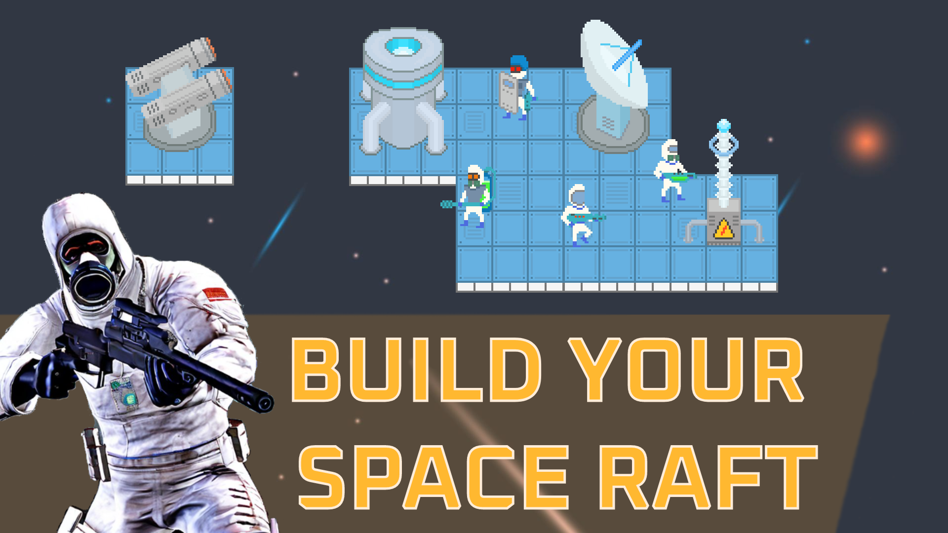 Space Raft Wars ゲームのスクリーンショット