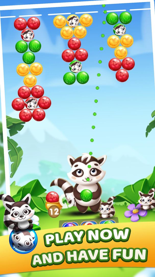 Screenshot of Raccoon Bubbles