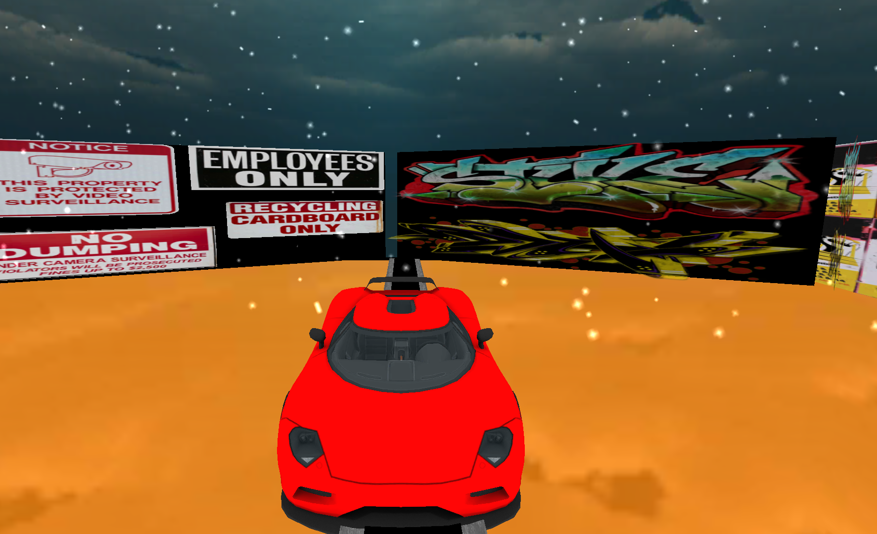 GT Car Racing 3D: Timeless Stunts at the sky Game Screenshot