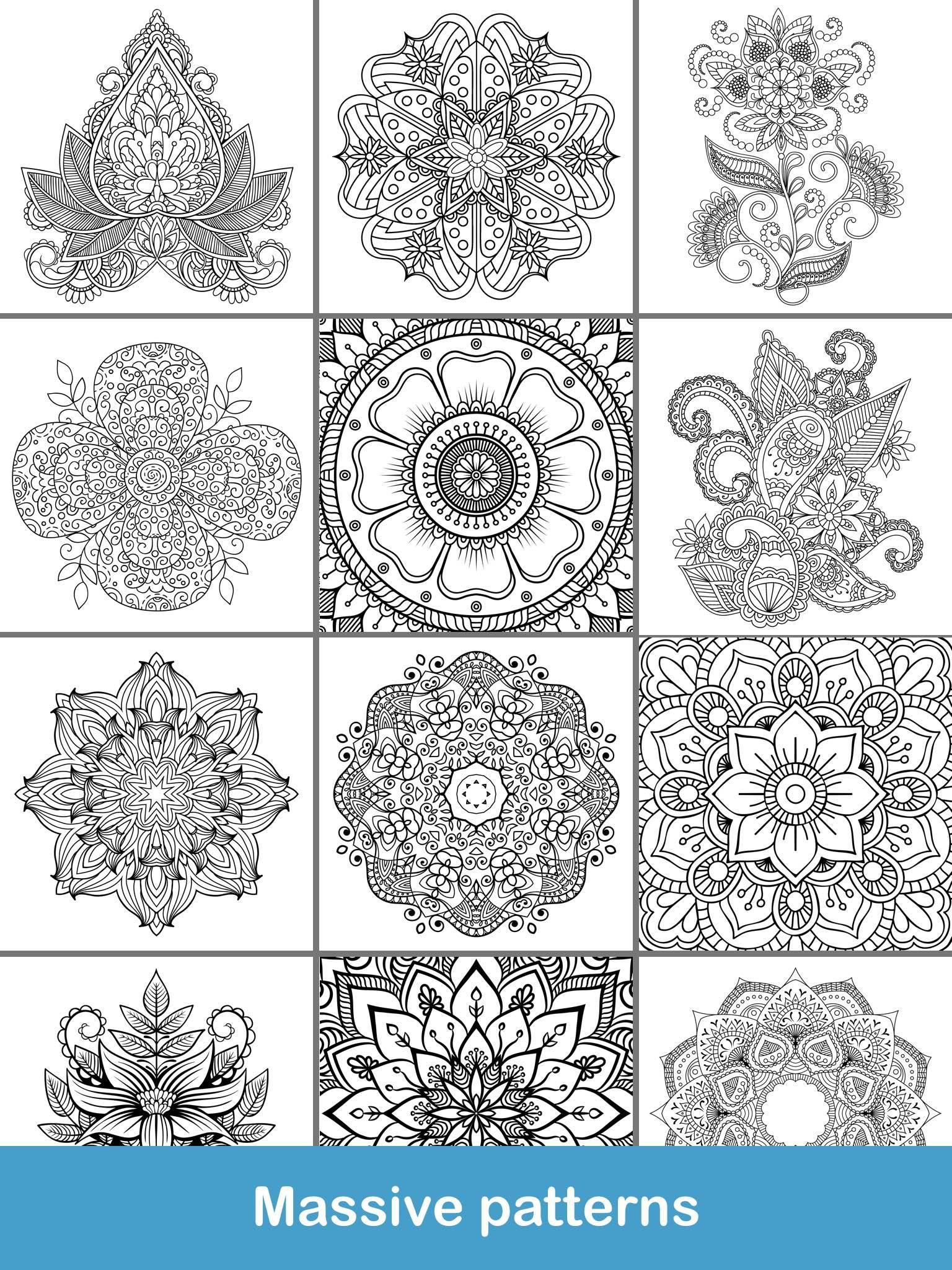 Cuplikan Layar Game 100+ Mandala coloring pages