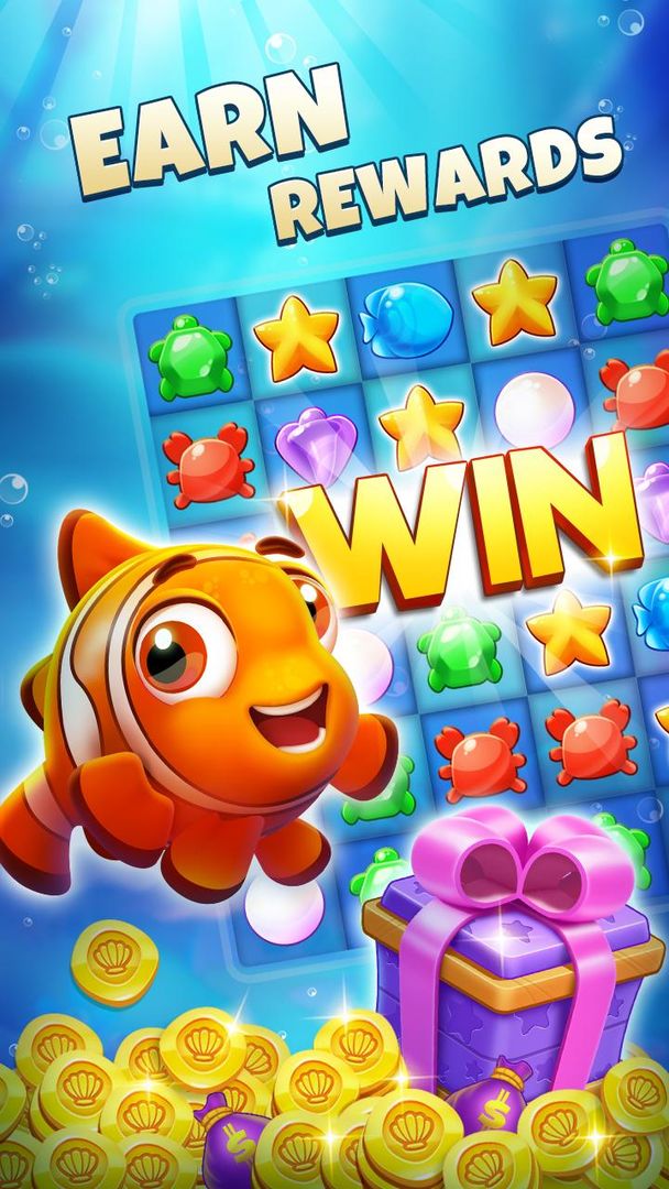 Fish Crush 2 - Match 3 Puzzle 게임 스크린 샷