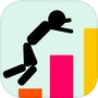 Icon of Gymnastic Flight Jump stickman