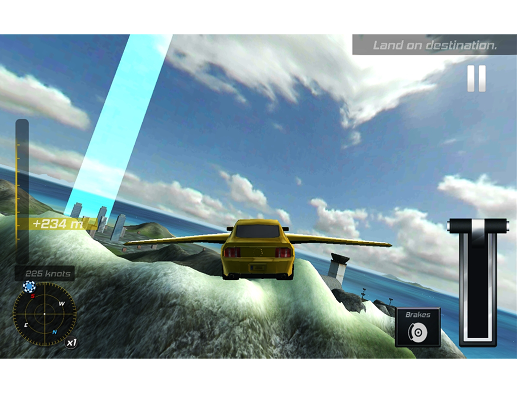 Captura de Tela do Jogo Flying Car Flight Simulator 3D