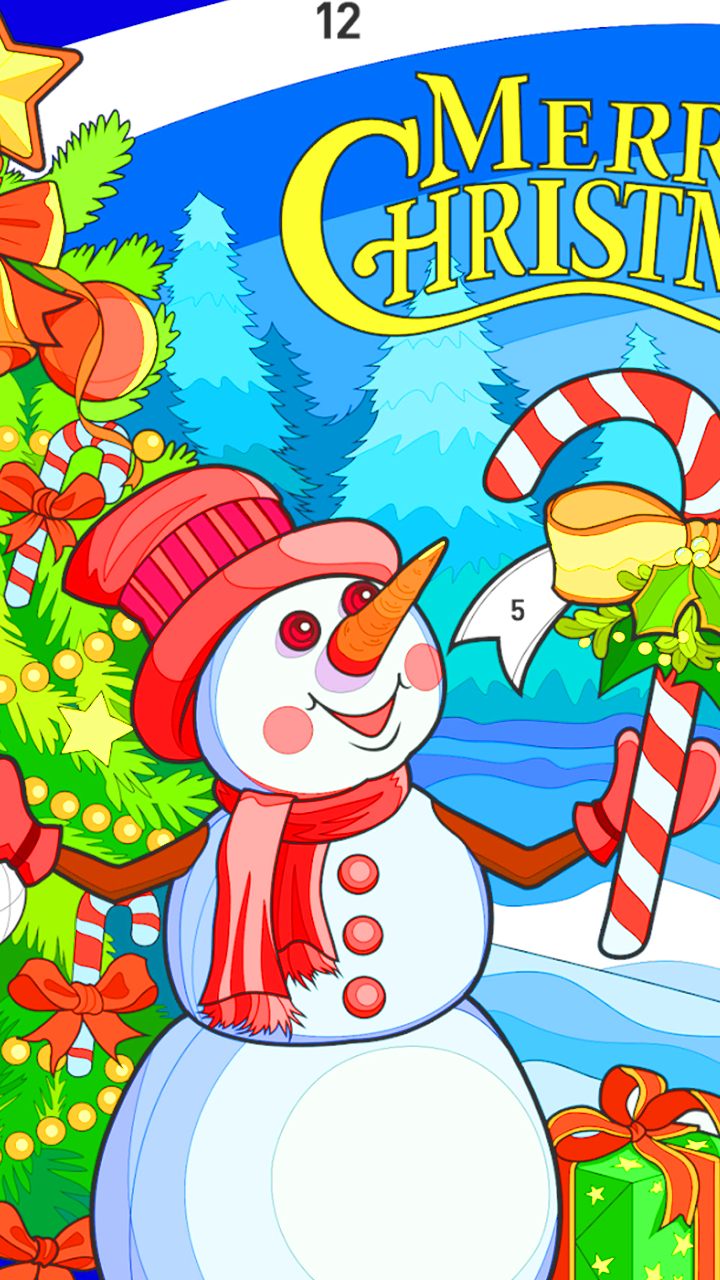 Christmas Winter Coloring book Game Screenshot