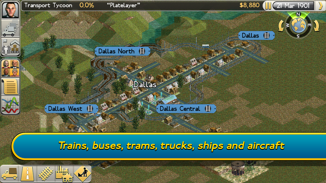 Transport Tycoon Game Screenshot