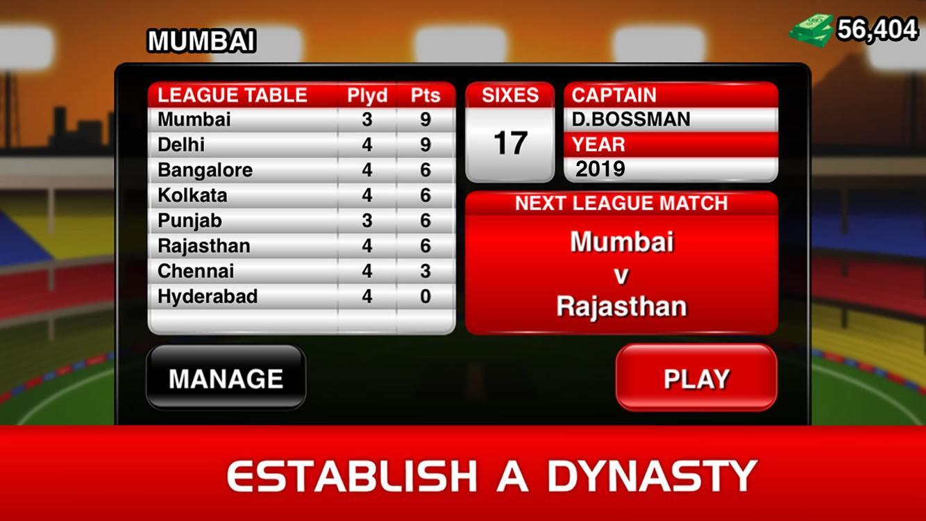 Stick Cricket Premier League Game Screenshot