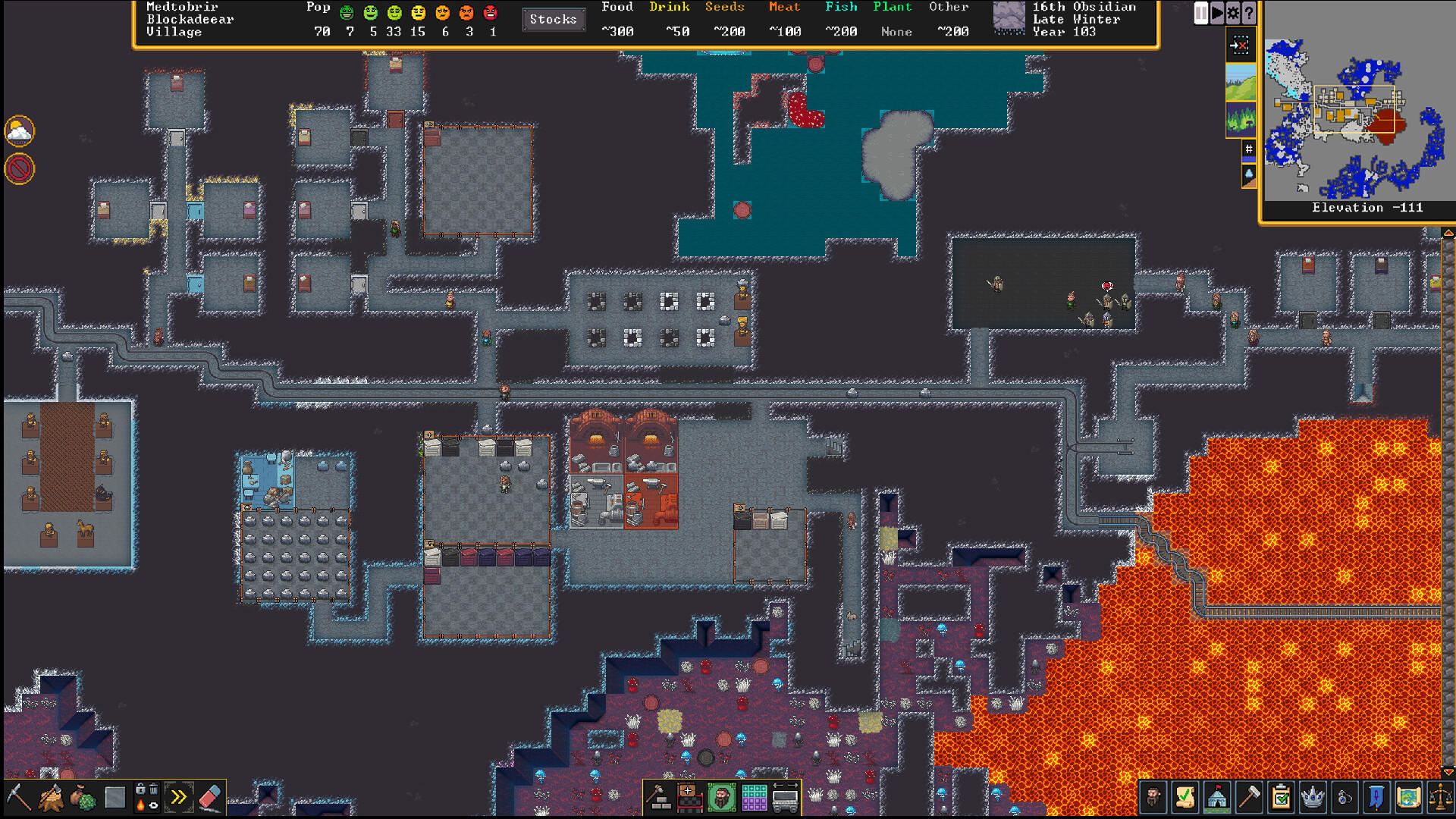 Screenshot of Dwarf Fortress