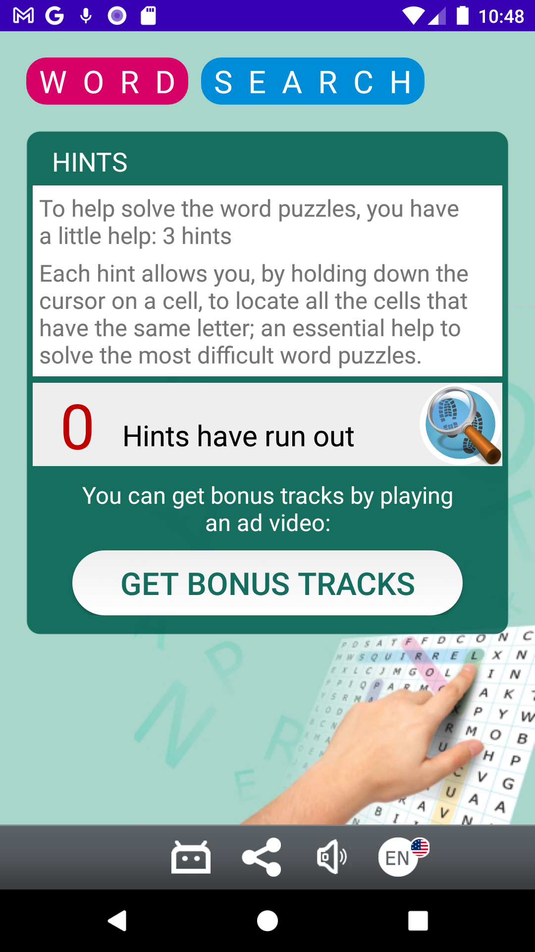 Word search Game Screenshot