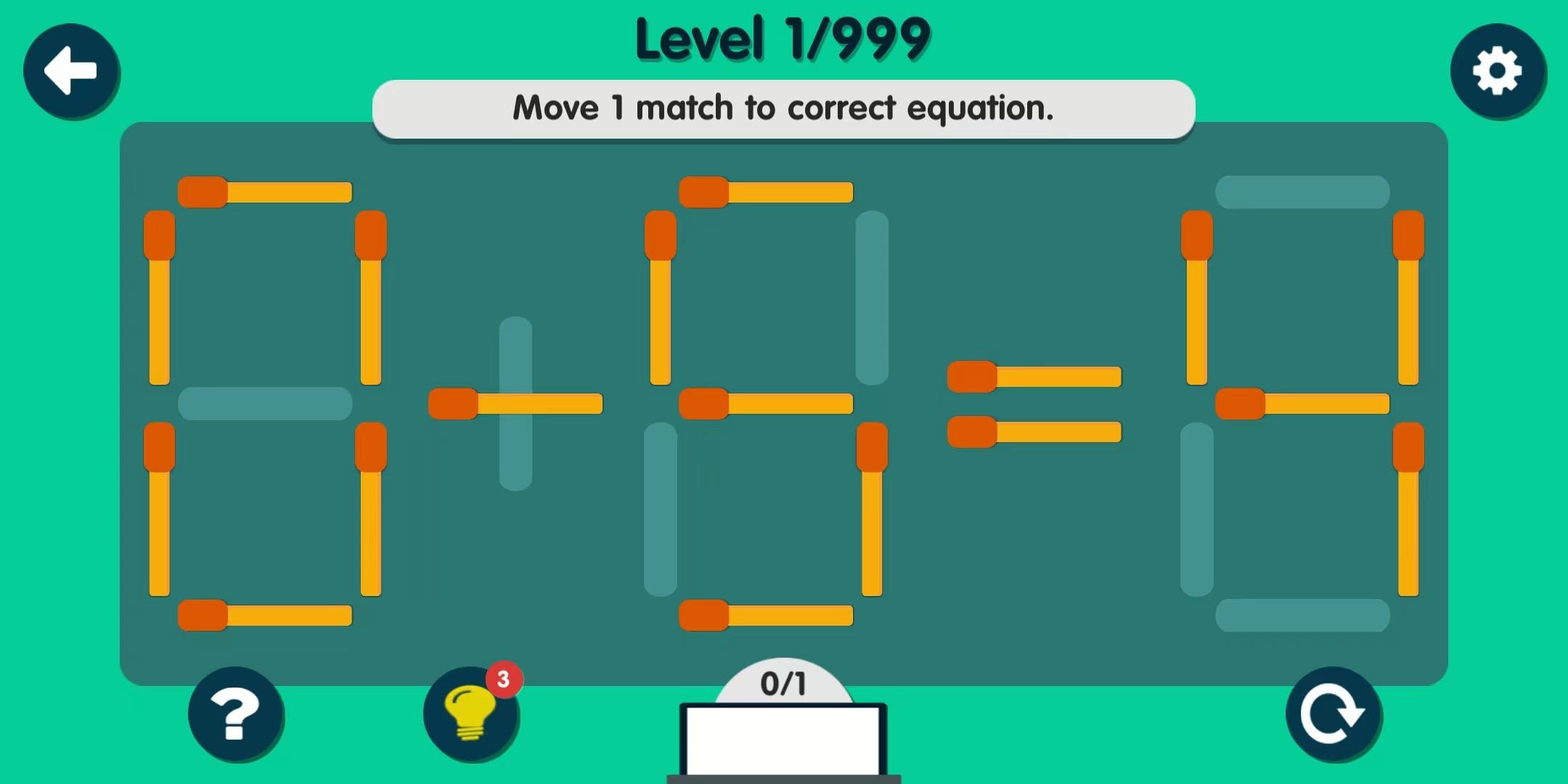 Matches Math Puzzle Game Screenshot