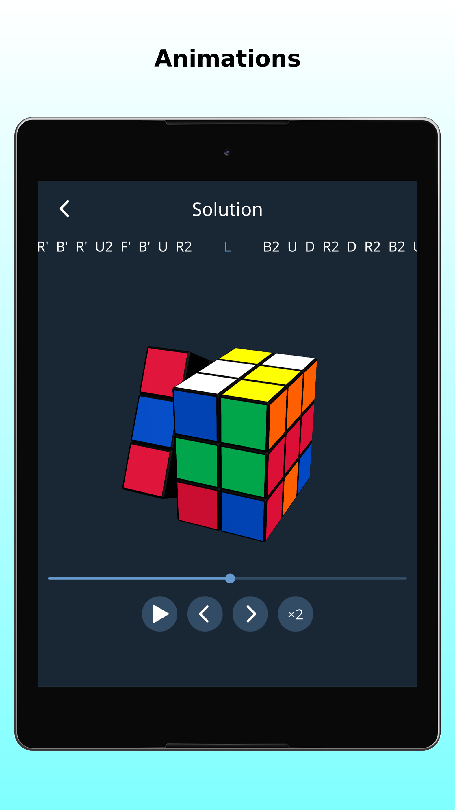 Screenshot of Solviks: Rubiks Cube Solver