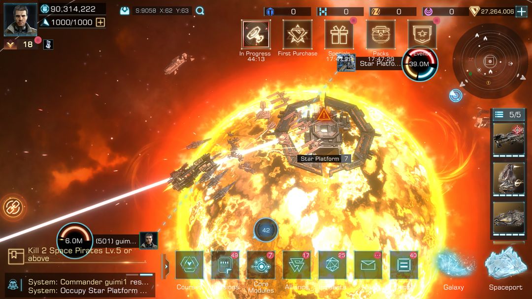 Screenshot of Infinite Galaxy