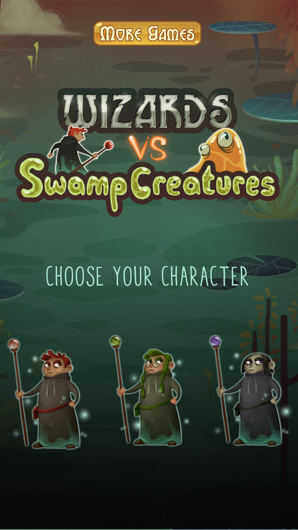 Wizard vs Swamp Creatures screenshot game