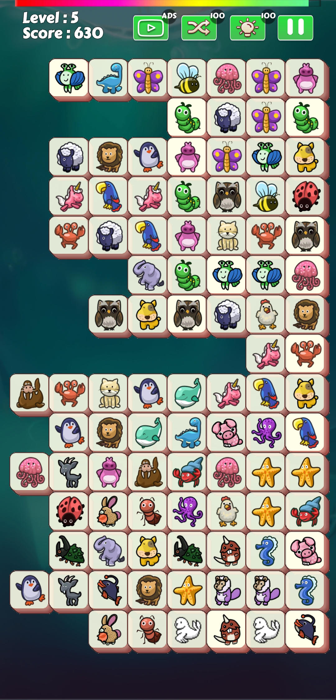 Animal Tiles Connect Game Screenshot
