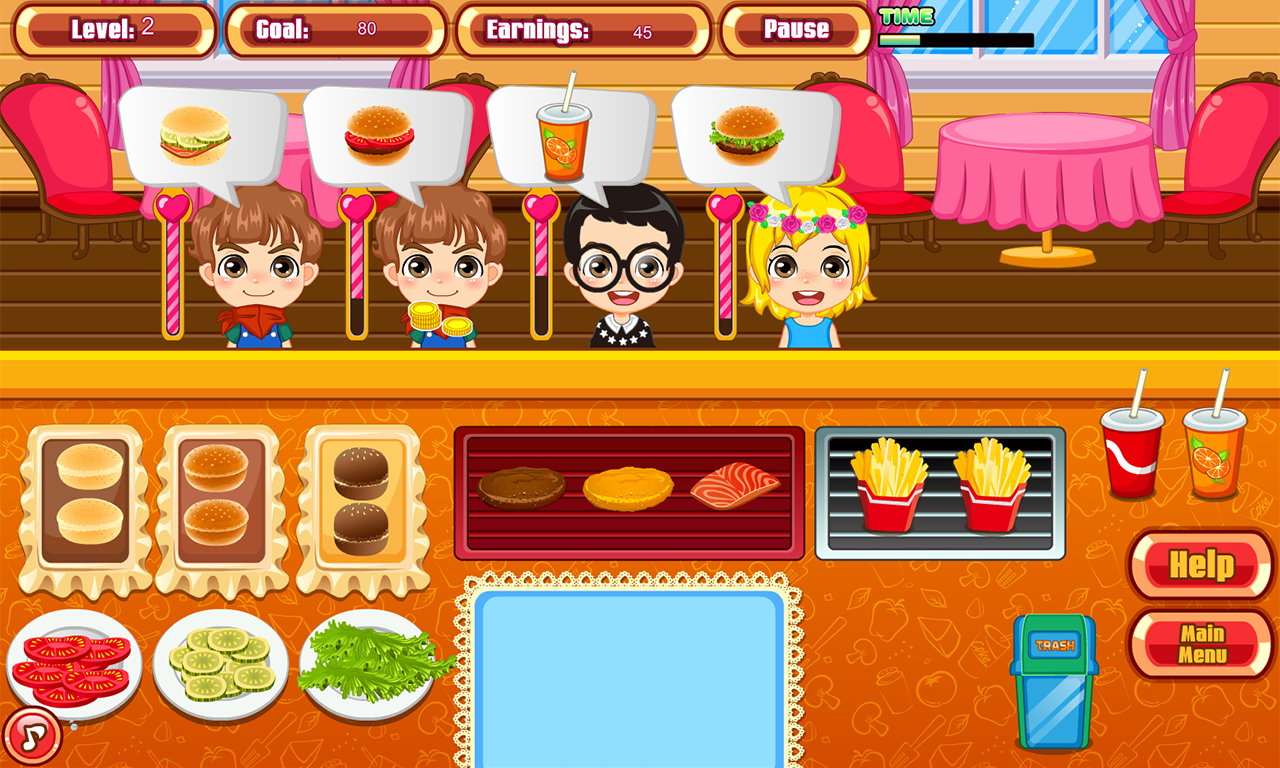 Burger Shop Maker Game Screenshot