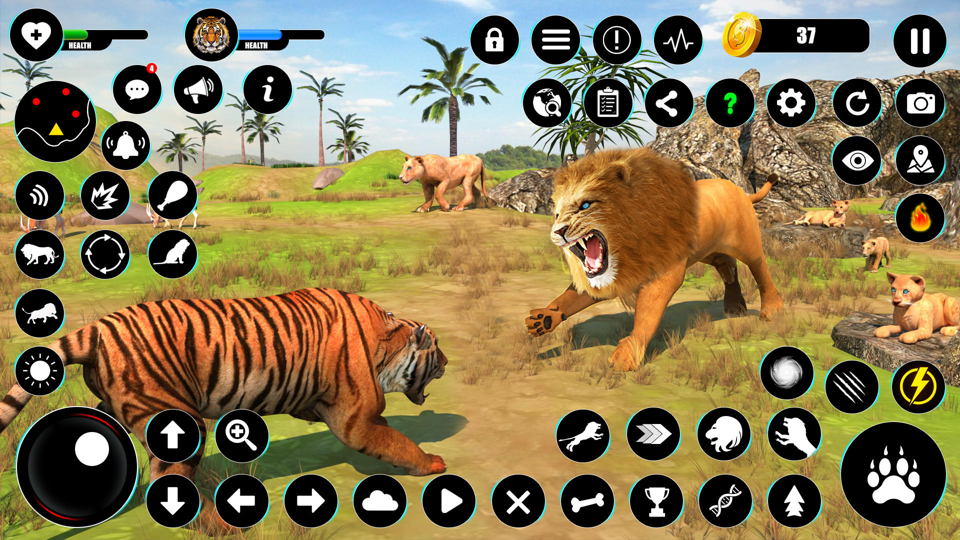 ライオン ゲーム 動物 シミュレーター 3Dのキャプチャ