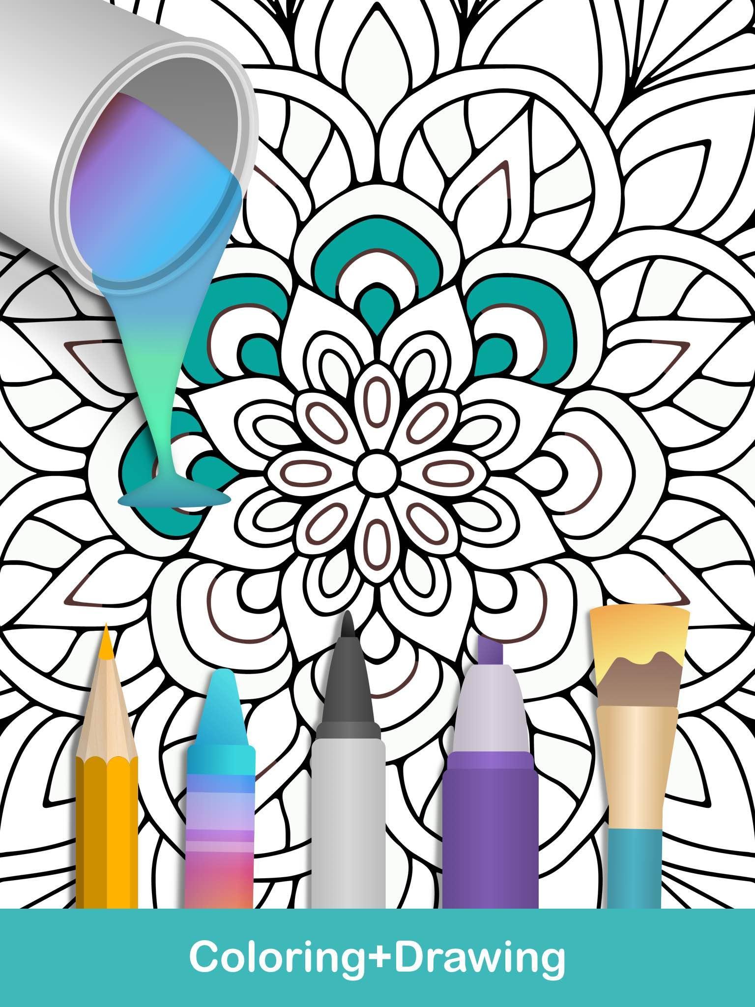 Cuplikan Layar Game 100+ Mandala coloring pages