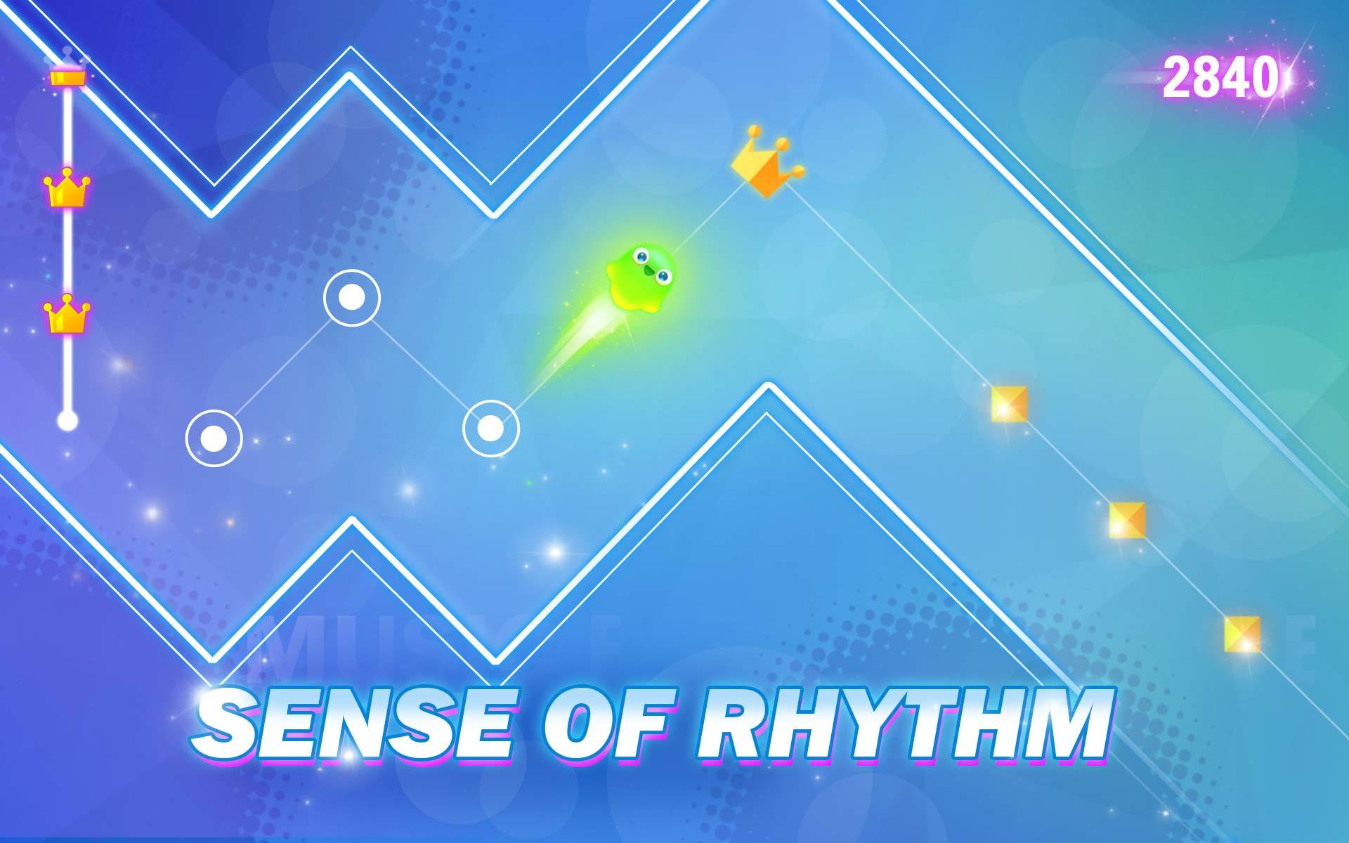 Screenshot of Dancing Line:rhythm game