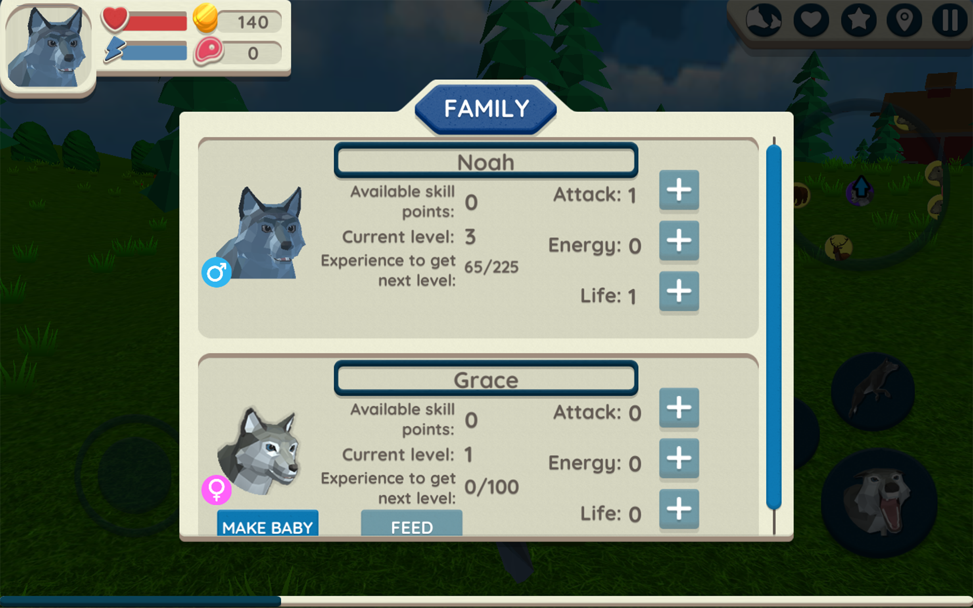 Wolf Simulator: Wild Animals 3 Game Screenshot