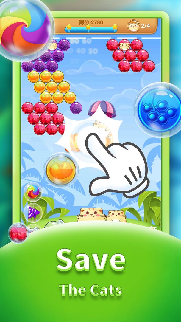 Screenshot of Cat Pop - Bubble Shooter Game