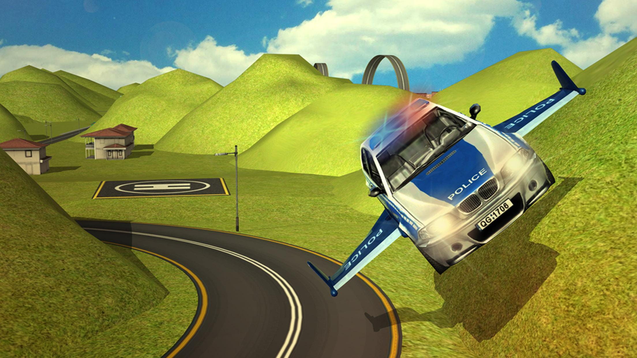 Скриншот игры Flying Police car 3d simulator