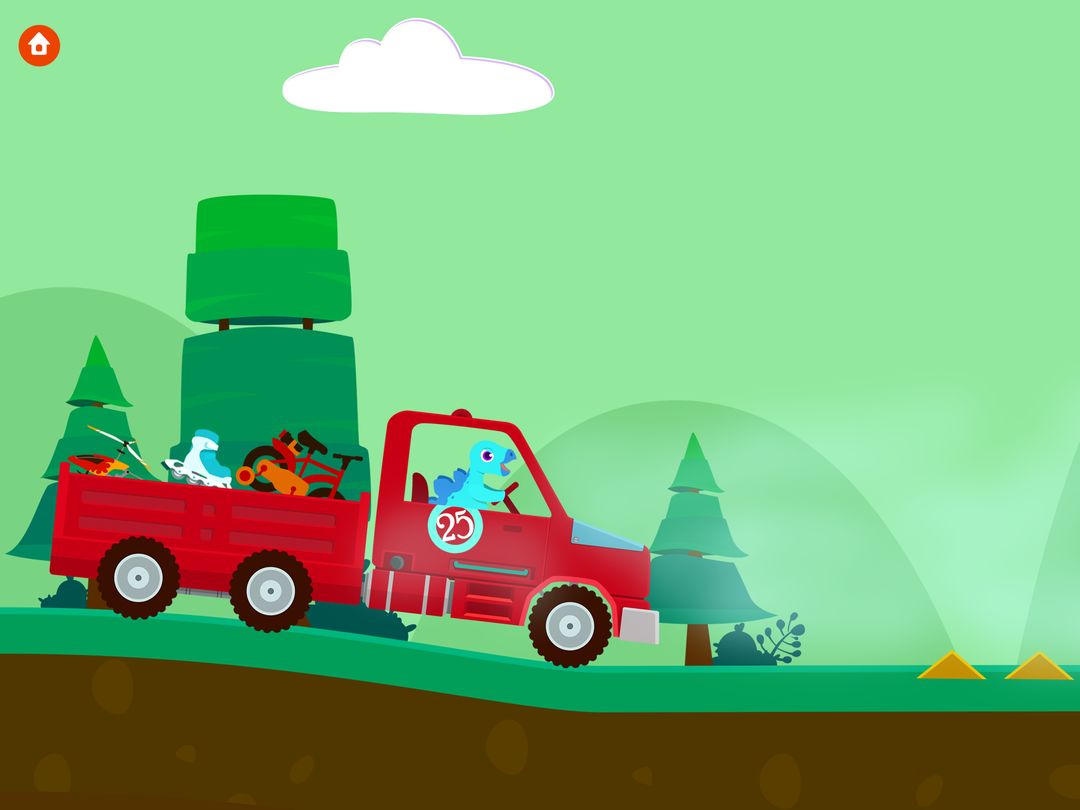 恐龍卡車 - 汽車和賽車兒童應用駕駛模擬運輸卡車遊戲截圖