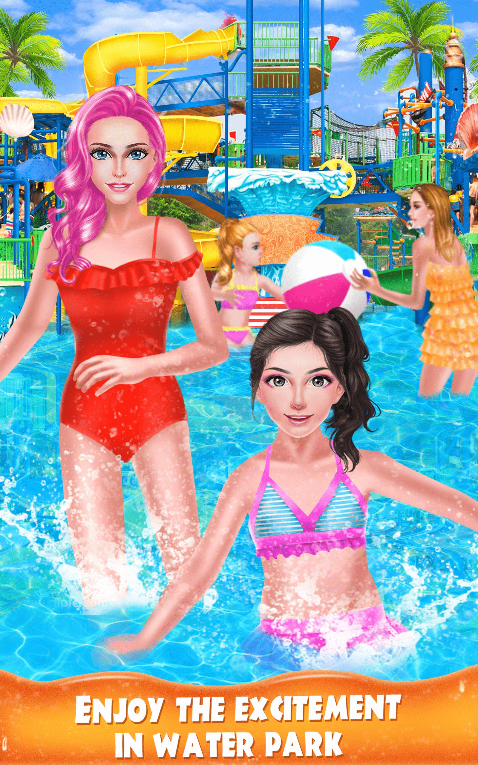 High School Water Park Salon Game Screenshot