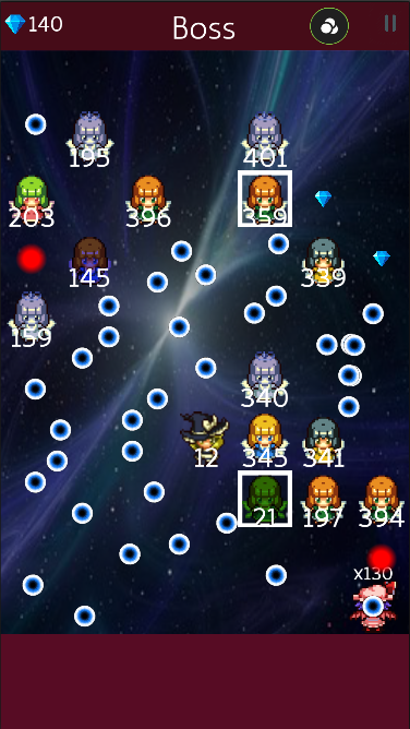 レミリアの「パズルde弾幕」【東方】 Game Screenshot