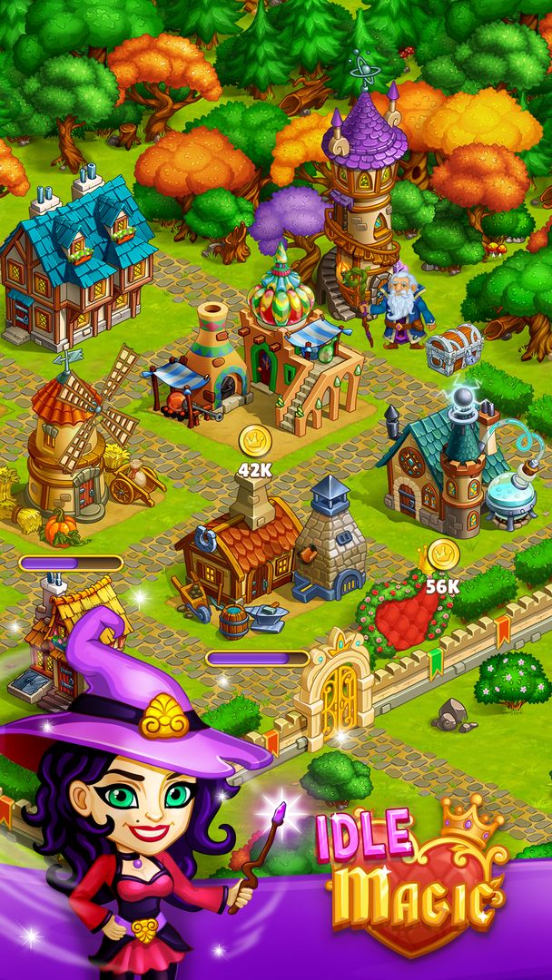 Screenshot of Idle Magic:Builder,Miner,Farmer at Click Away City