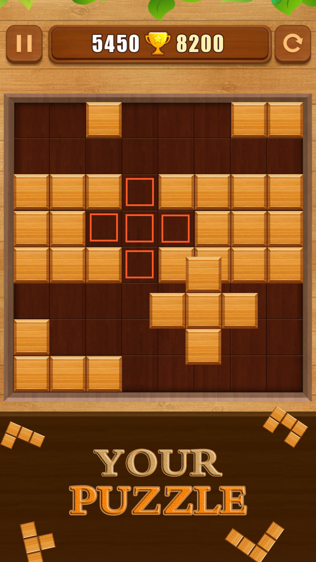 Wood Block Puzzle Game Screenshot