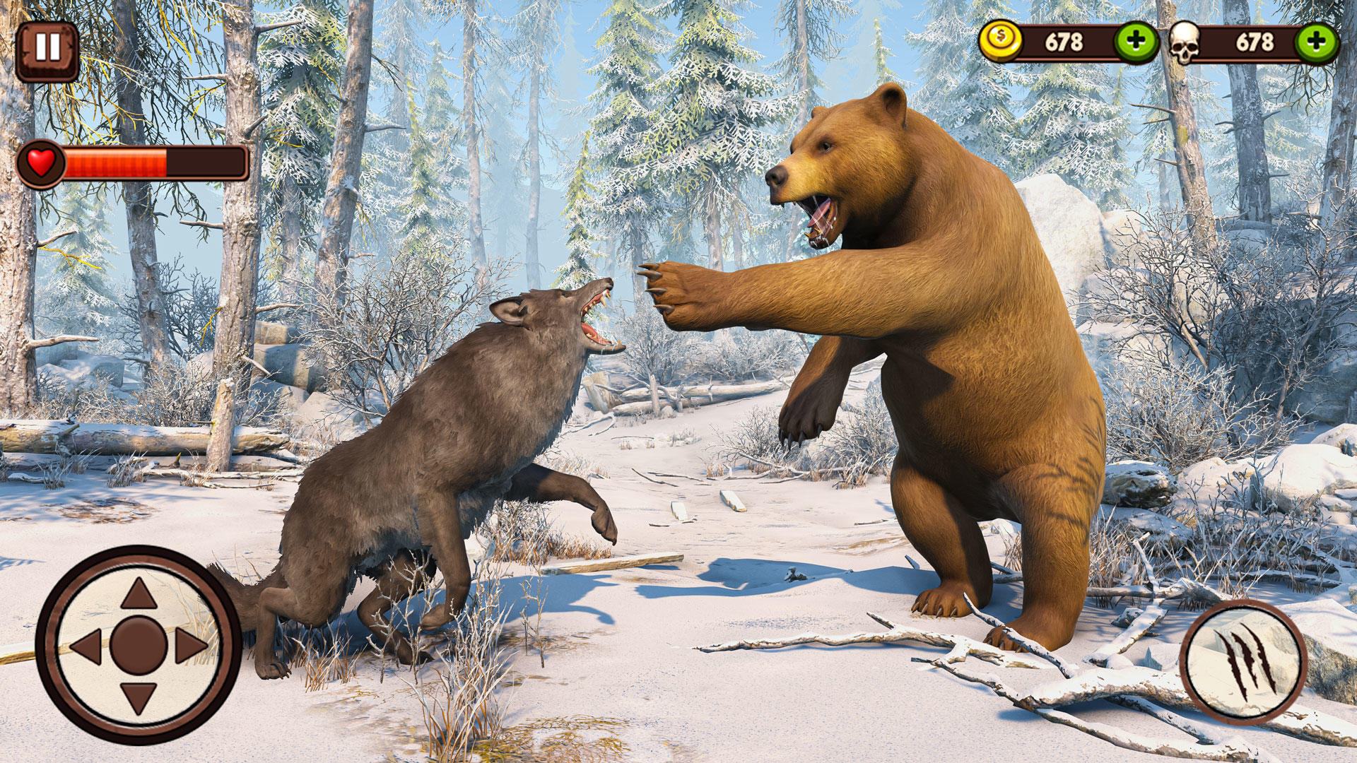 Wolf Attack Wild Animal Sim 3D Game Screenshot