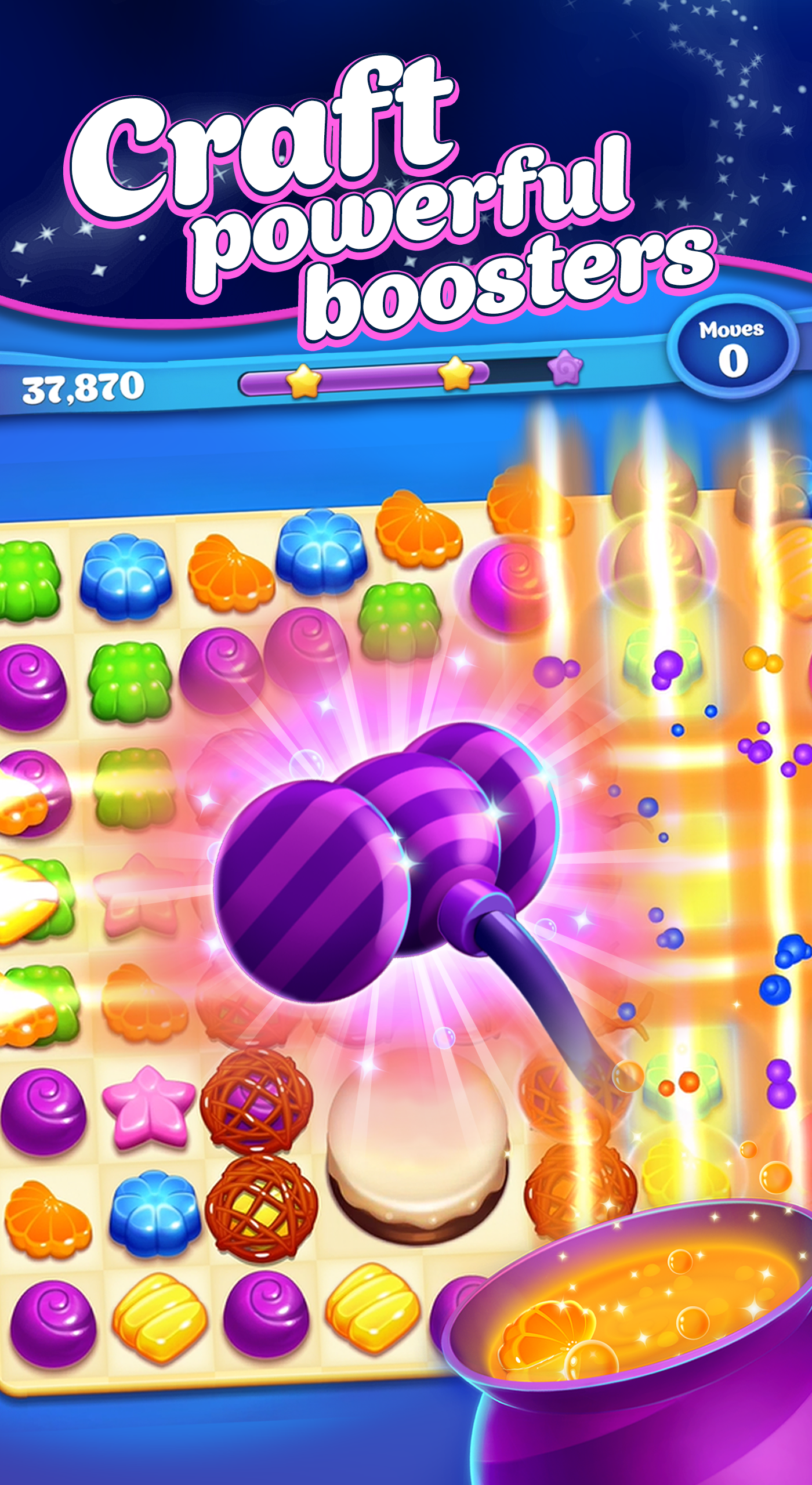 Crafty Candy - Match 3 Game Game Screenshot