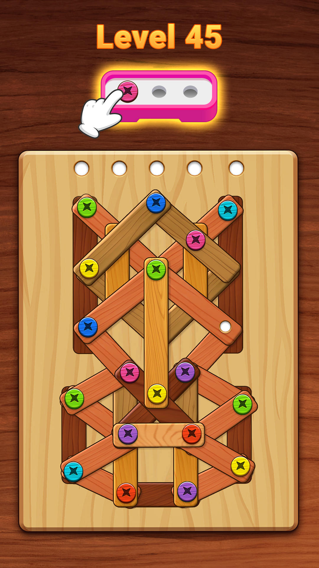 Color Wood Screw Game Screenshot