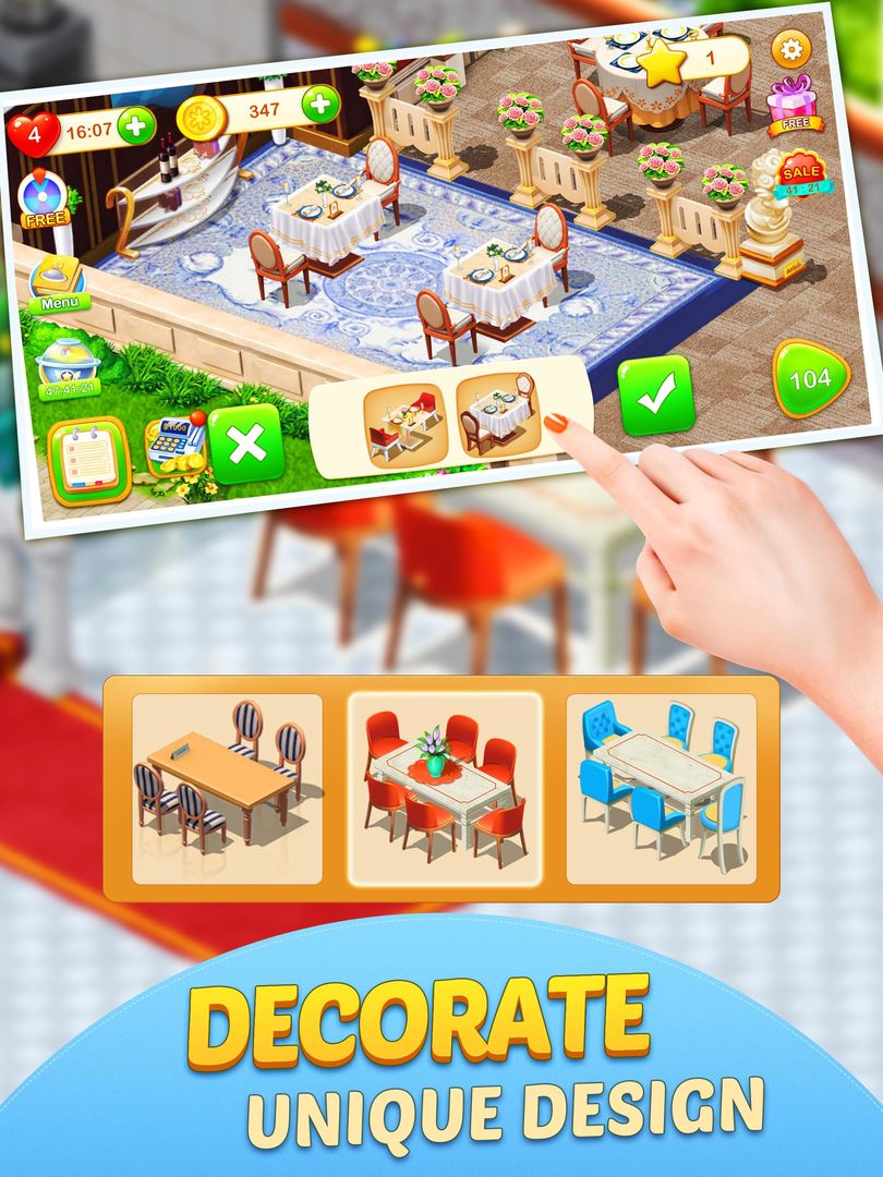 Screenshot of Dream Cafe: Cafescapes - Match 3