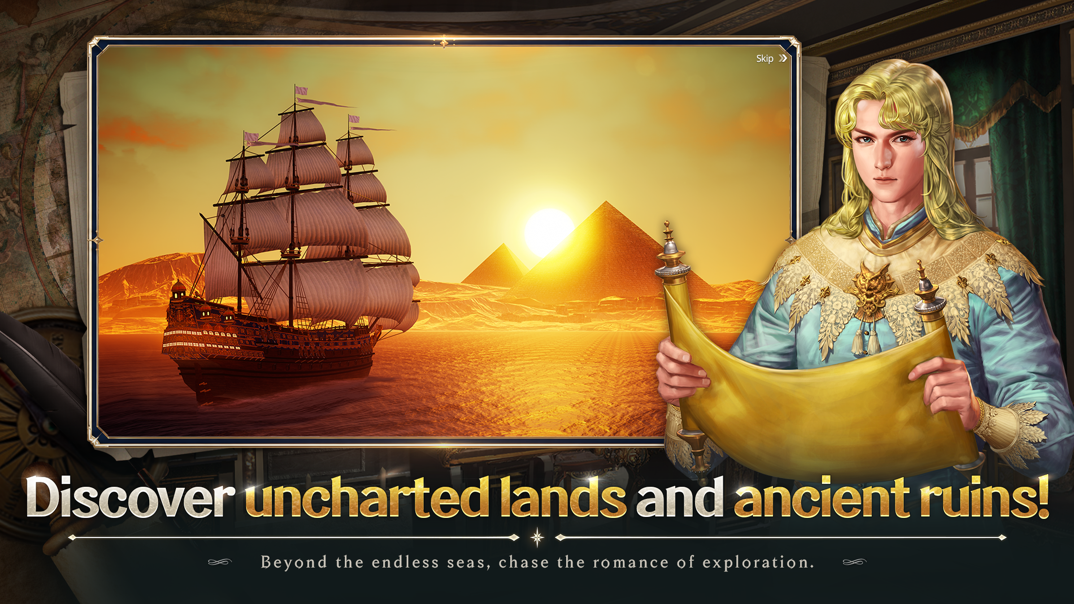 Uncharted Waters Origin Game Screenshot