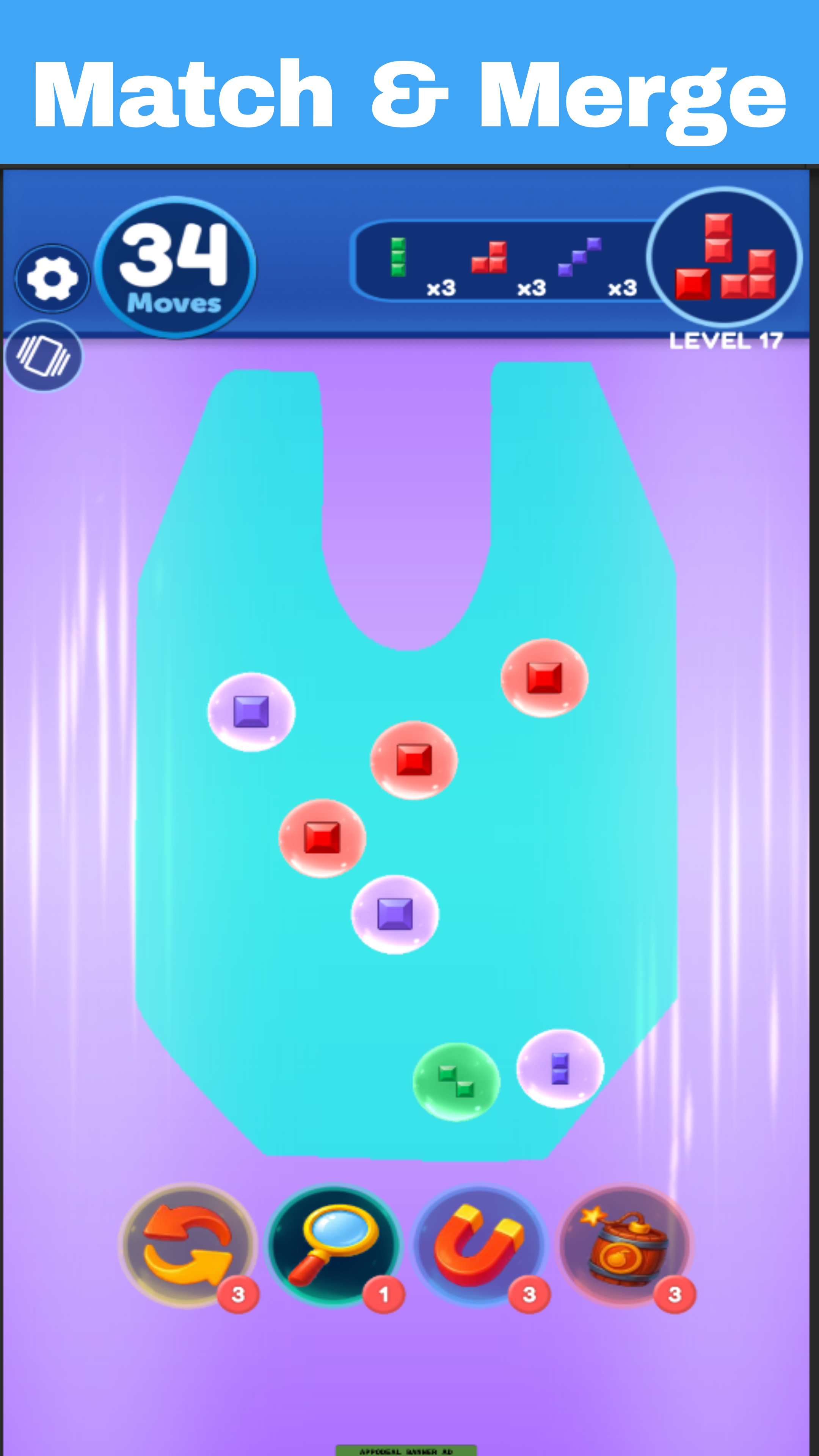 Color Block Bubble Merge Game Screenshot