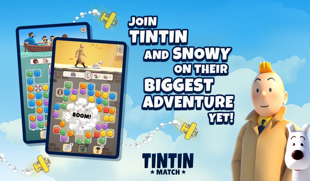 Tintin Match: Solve puzzles 게임 스크린 샷