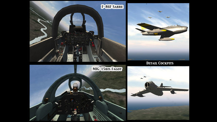 Screenshot of GSIII - Flight Simulator - Heroes of the MIG Alley
