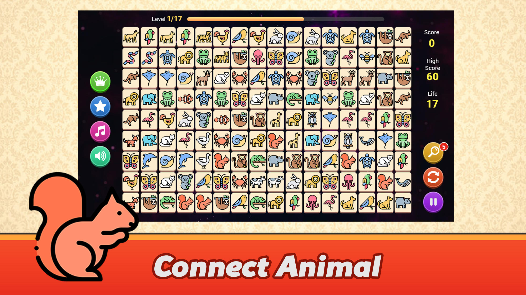 Connect Animal - Tiles Connect 게임 스크린샷