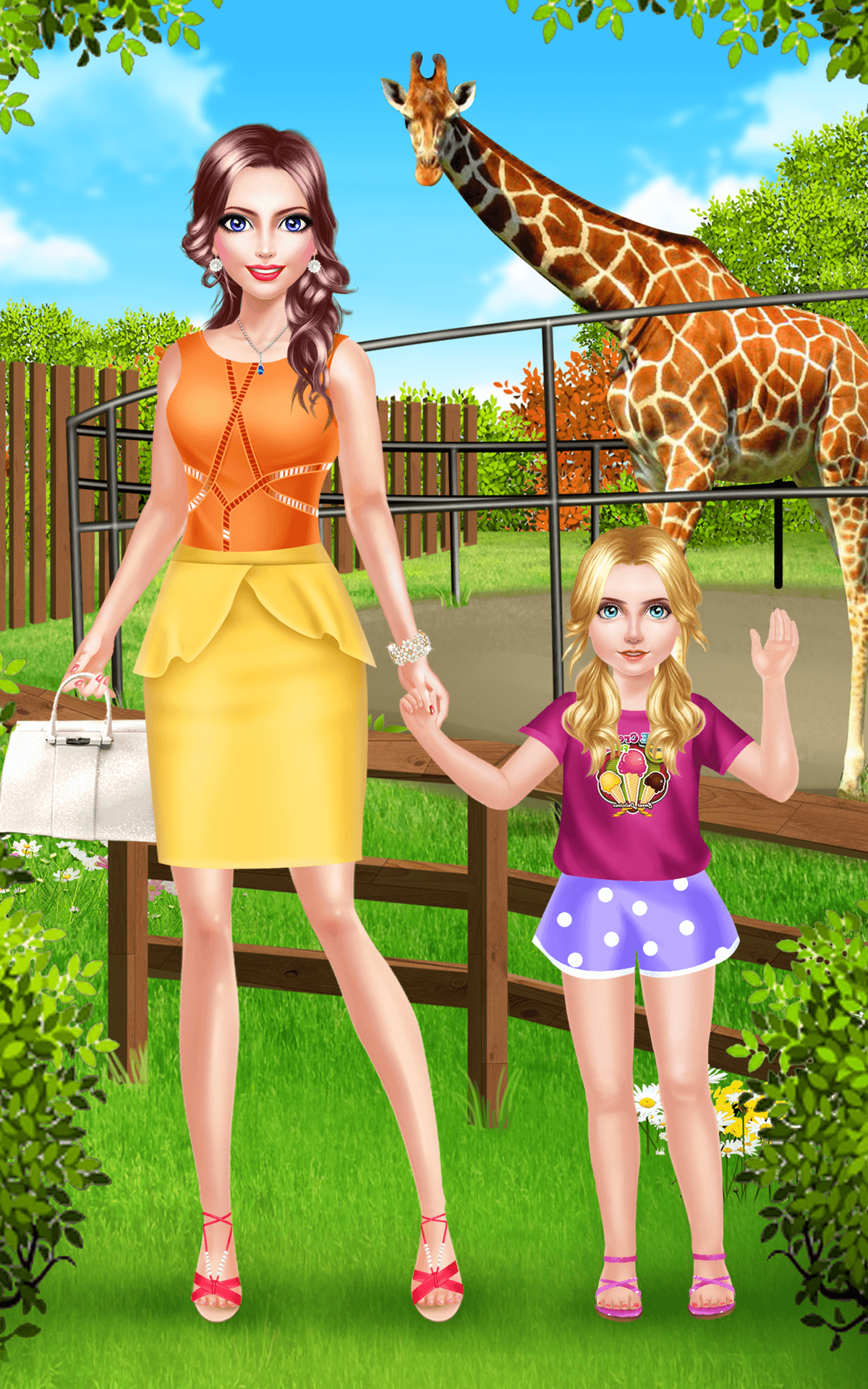 Mommy & Girl Family Fun Salon Game Screenshot