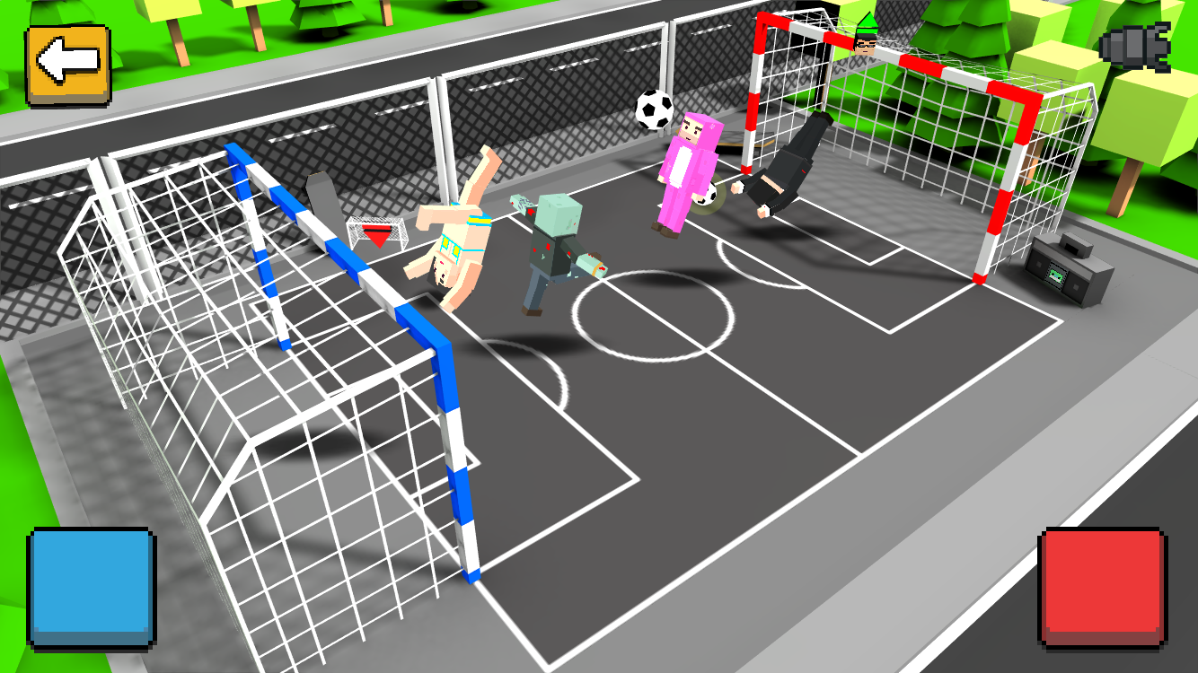Cubic Street Soccer 3D Game Screenshot