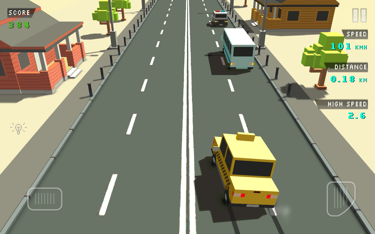 Blocky Traffic Racer Game Screenshot