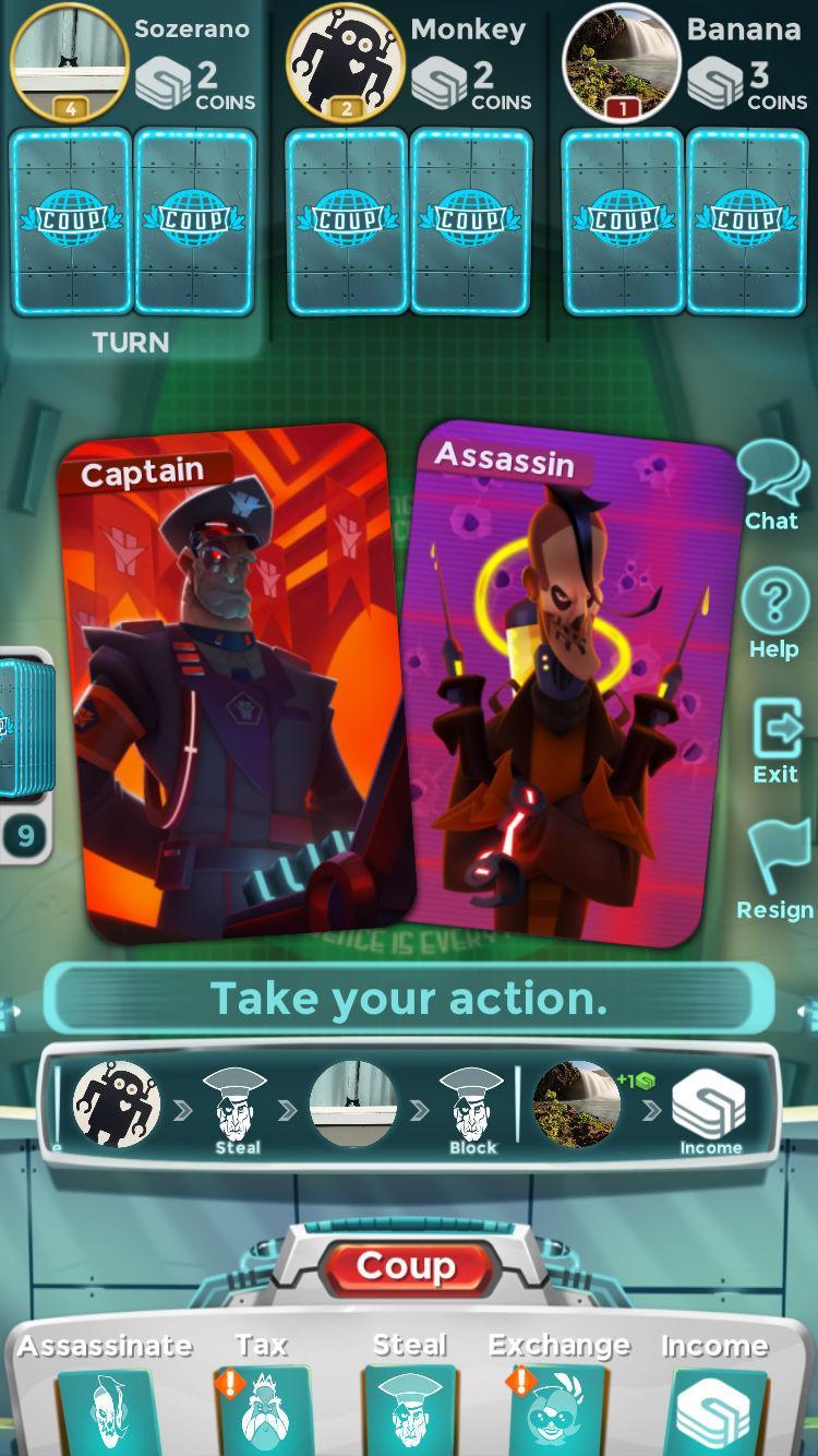 Coup Game Screenshot